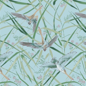 Ткань Vestale Eastasia Goose Chase Powder Blue