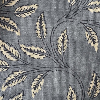Ткань Galleria Arben Dabu Leaf Charcoal