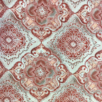 Ткань Dom Caro Gardens Alhambra Escudo Grande 12-terracotta
