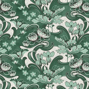 Ткань Vestale Eastasia Nymphea Jade