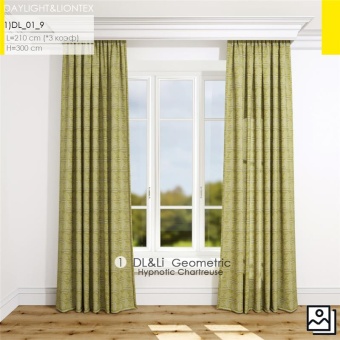 Ткань Elegancia Geometric Hypnotic Chartreuse