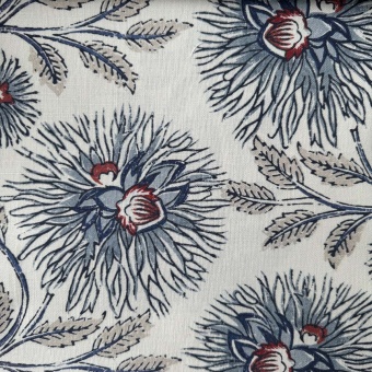 Ткань Galleria Arben Dahlia Trail Indigo Cochineal