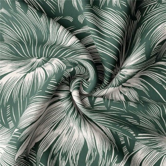 Ткань Vestale Eastasia Leafy Shade Jungle Green