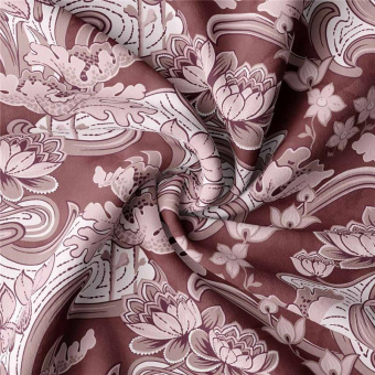 Ткань Vestale Eastasia Nymphea Burgundy