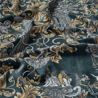 Ткань Vestale Deep Ornament Green Lake